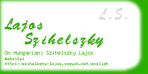 lajos szihelszky business card